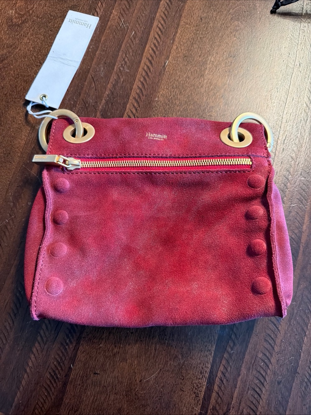 HAMMITT NWT Small Tony, red glitter color (e-brick) purse crossbody - EXC!!